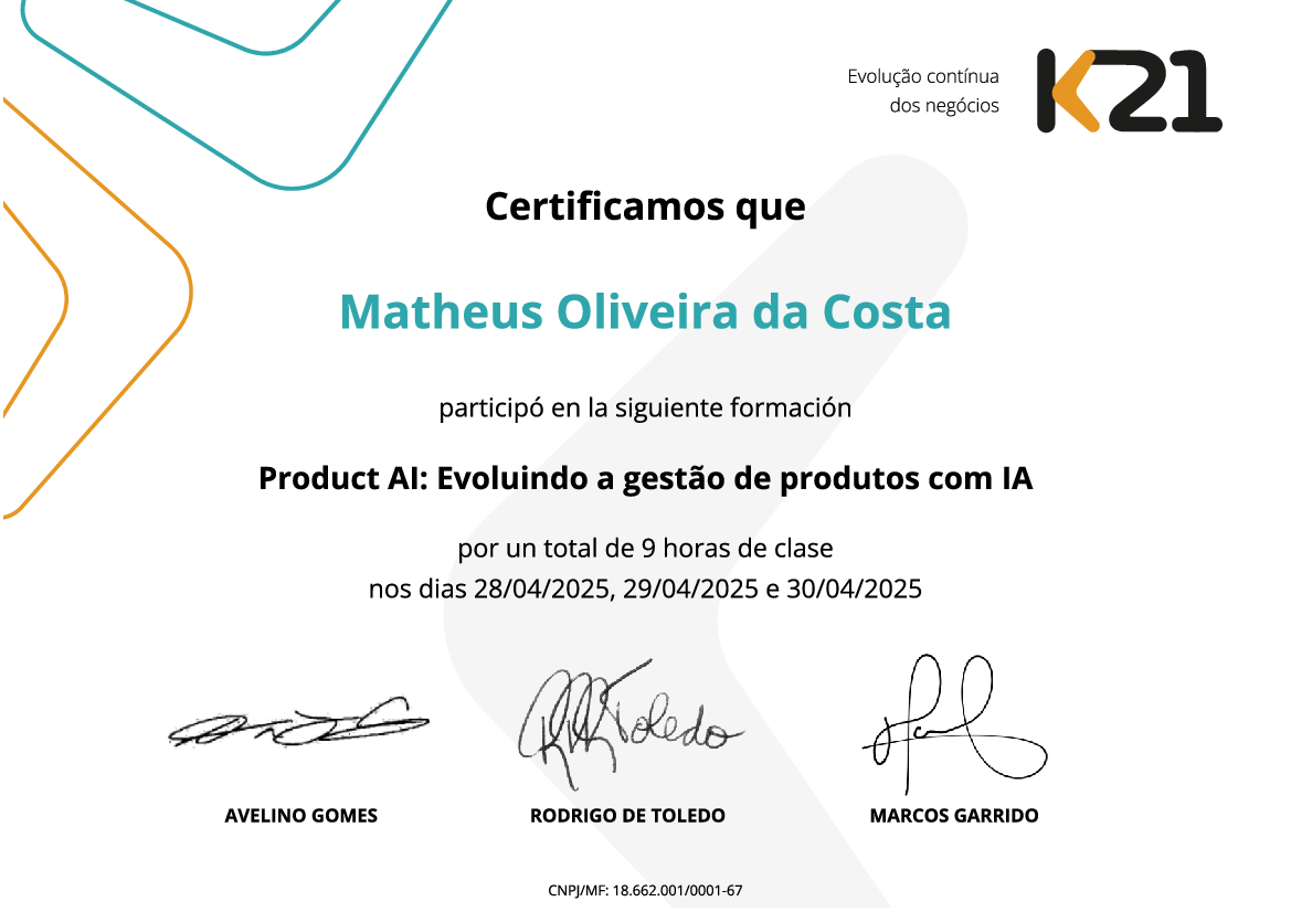 Certificado K21